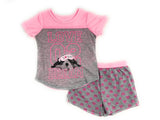Wonder Nation Girls' Graphic Short Sleeve Top and Shorts 2-Piece Pajamas, Unicorn, Cat, Dog, Mermaid Styles