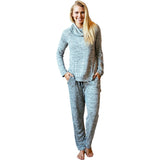 Hello Mello Carefree Threads, Top and Pant Matching Set With Drawstring Bag, Melange