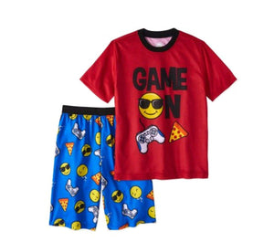 Wonder Nation Boy's 2 Piece Pajama Sleepwear Set (Small 6/7, Light Grey Heather Dinosaur)