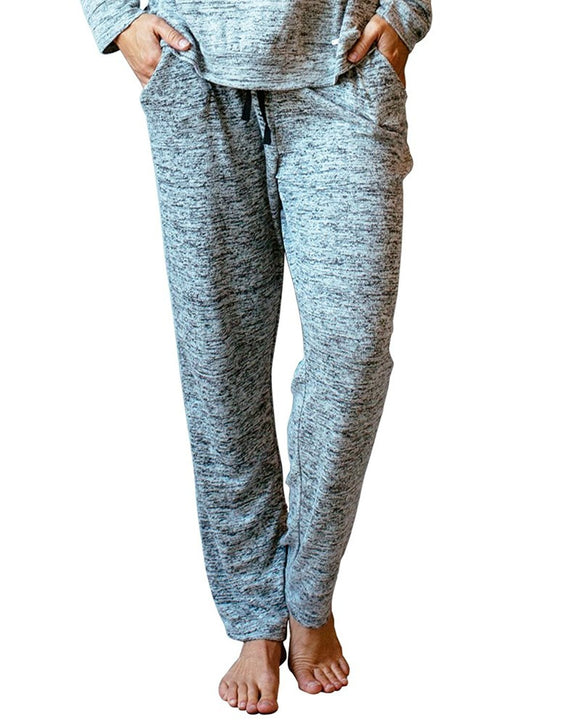 Hello Mello Carefree Threads Womens Loungewear Pants With Pockets and Adjustable Elastic Waistband, Matching Drawstring Bag