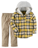 Carter's Baby Boys' 2 Piece Plaid Woven Top and Pants Set