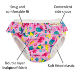 ImseVimse Ruffle Snap Reusable Swim Diaper for Baby and Toddler Girls