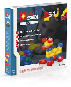 Light Stax Illuminated Building Blocks - 30-Piece Basic Set