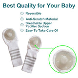 Woombie PaciMitts with Attached Pacifier Helps Soothe Baby and Relieve Sore Gums While Anti Scratch Mittens Protect from Scratching (Pack of 2)