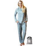 Hello Mello Carefree Threads, Top and Pant Matching Set With Drawstring Bag, Melange