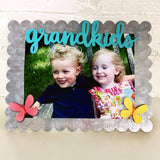 Grandkids and Butterflies Magnet Set with Metal Easel Board for Home or Office by Roeda Studio