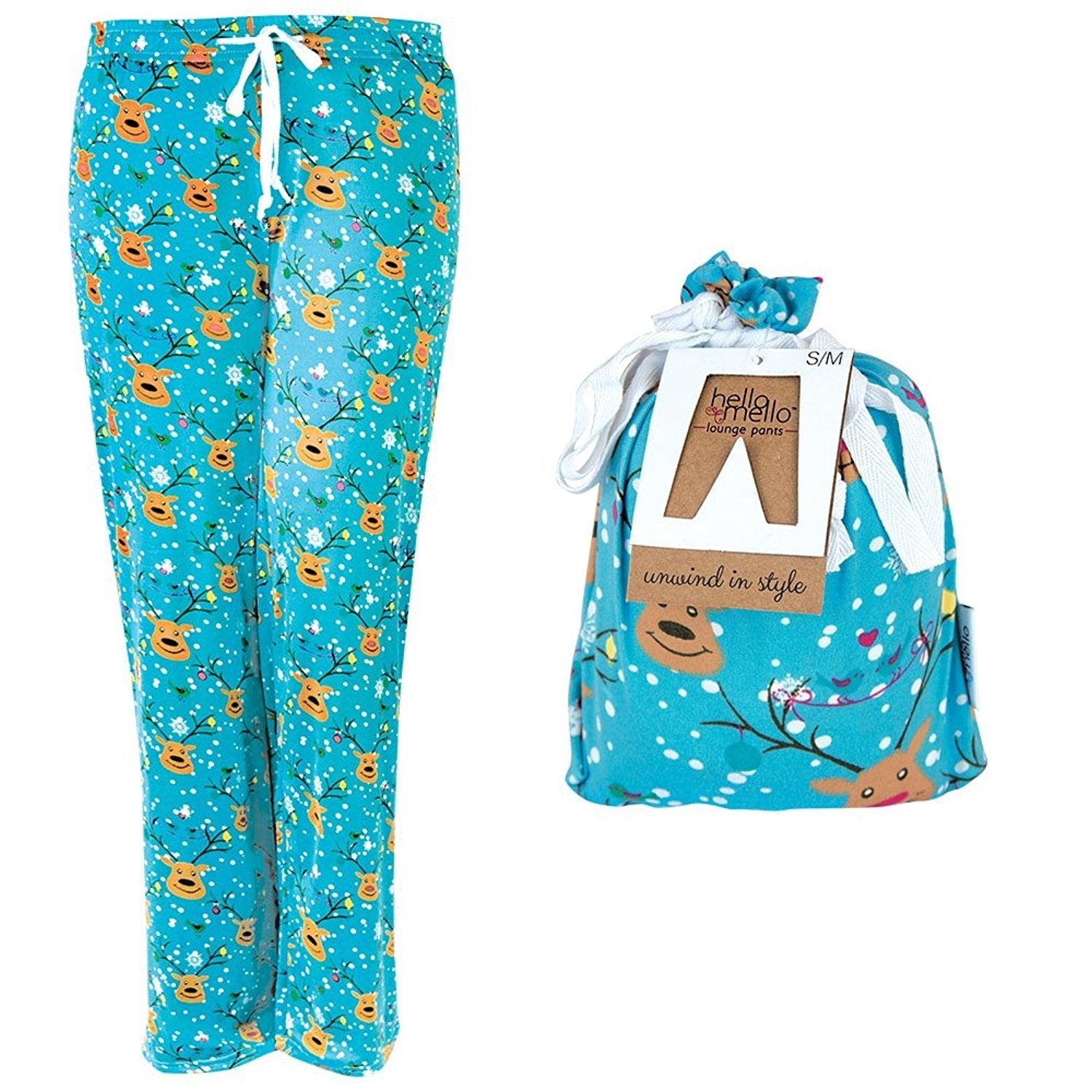 Hello Mello Holiday Lounge Pants w/ Matching Giftable Tote - Womens Si –  Just Shopping Around