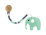 Tiny Teethers Baby Pacifier Clip and BPA Free Silicone Chewbeads and Teether in One (Elephant)