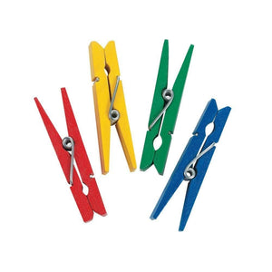 Fun Express Bright Colored Clothespins - Art & Craft Supplies & Embellishments