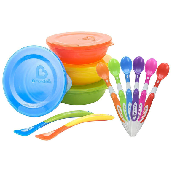 Munchkin 6-Pack Soft-Tip Infant Spoons with Multi Bowl Set