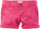 Carter's Girls' 2T-8 Roll Cuffed Shorts