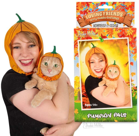 Archie McPhee Loving Friends Kitty Cuddle Costumes, Pumpkin Pals pet Apparel, 8
