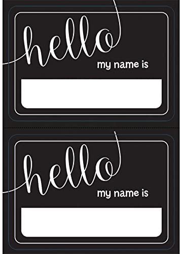 Chalkboard Look Hello My Name is Name Tags (100ct)