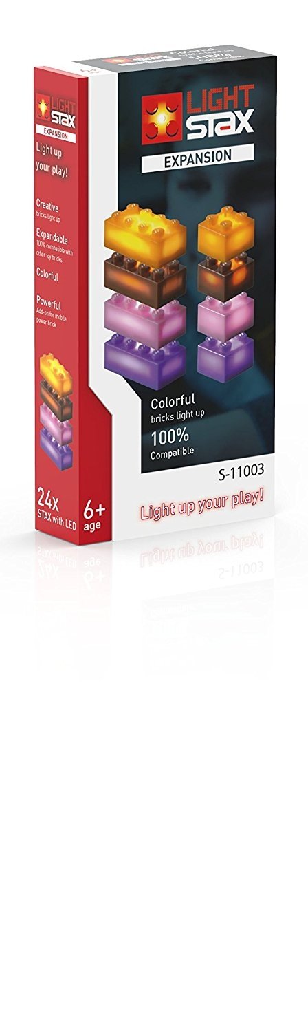 Light Stax Illuminated Building Blocks - 24-Piece Special Colors Expansion Set