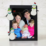 Snowman Winter Decor Magnet Set and Metal Photo Board for Home or Office by Roeda Studio