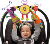 Lil Jammerz Set of 3 Plush Baby Toys: Includes a Bluetooth Speaker that Streams Music or White Noise, a Rattle and a Squeaky Toy - All Conveniently Attach to a Car Seat, Stroller or Carrier