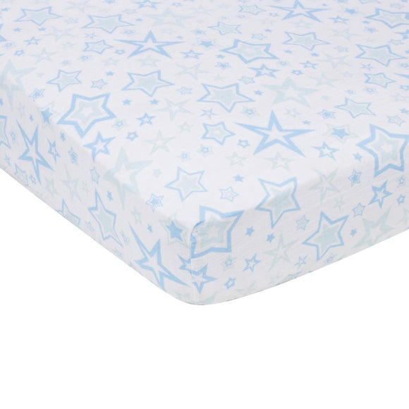 MiracleWare Muslin Crib Sheet, Blue Stars