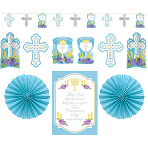 kit decorating first communion blue by Amscan
