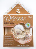 Wrist Rattles for Babies, an Organic Baby Rattle by Mitteez with 2 Silicone Teether Toys for Baby Teething Relief, Infants 3+ Months (Milly The Lamb)