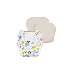 Imse Vimse Reusable One Size Organic Cotton Cloth Diaper Cover Plus Inserts