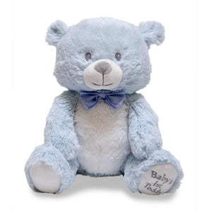 Baby's First Teddy Lullaby Blue Animated Singing Teddy Bear, 10 Inch