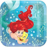 Princess Ariel Little Mermaid Dream Big Party Decor Pack Bundle Set for 16 Guests - Includes Plates, Napkins, and Tablecover