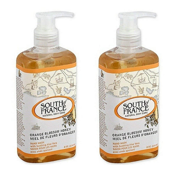 South of France Orange Blossom Honey Hand Wash - 8 Ounce (Pack of 2)