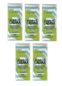 Lot of 5 Coconut Cabana 200X Bronzer Tanning Lotion Packets