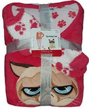 Fashion Grumpy Cat Coral 3 Piece Fleece Pajama Sleep Set w/Socks