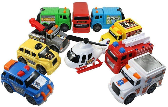 Toy State Emergency City Vehicles set of 10- Imagination Play