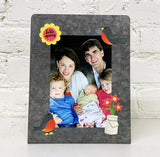 Galvanized Metal Photo Board Home and Office Decor Includes Spring Magnet Set, by Roeda Studio