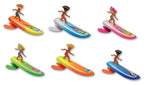 Surfer Dudes 2019 Edition Wave Powered Mini-Surfer and Surfboard Beach Toy