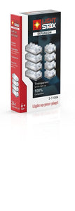 Light Stax Illuminated Building Blocks - 24 Piece Transparent White Expansion Set