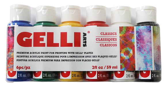 Gelli Arts Acrylic Paints Set (Classic Colors)