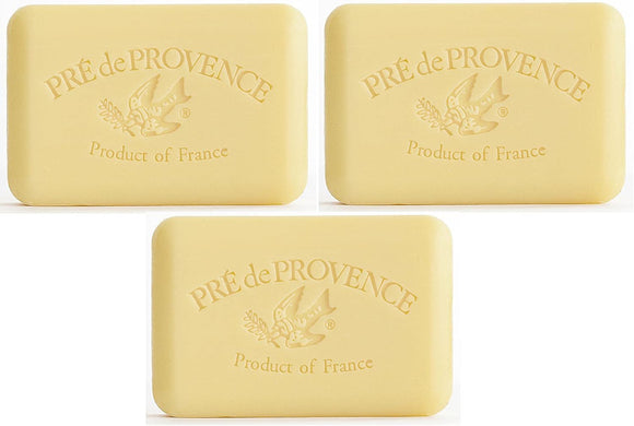 Pre de Provence Artisanal French Soap Bar (250 grams) - Sweet Lemon - 3 Pack