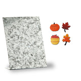 Galvanized Metal Photo Board Home and Office Decor Includes Fall Magnet Set, by Roeda Studio
