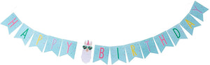 Creative Converting Llama Party Happy Birthday Banner, 1 ct, Multi-colored, 6" x 78", (13) Flags 5.5" x 4.5", (1) llama head 7.5" x 3"