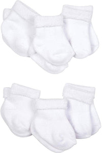6-Pack White Terry Socks